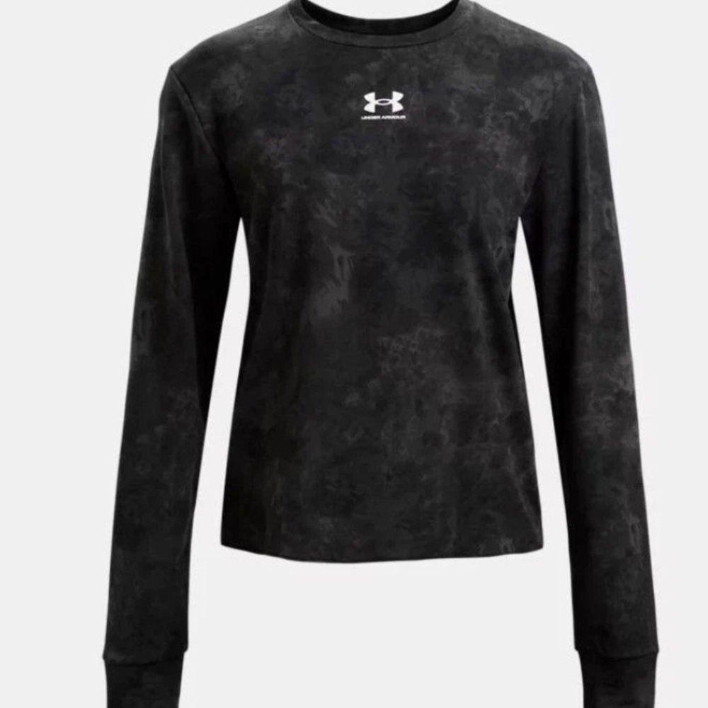 NEW Under Armour Rival Terry Women's Printed Crew Sweatshirt NWT